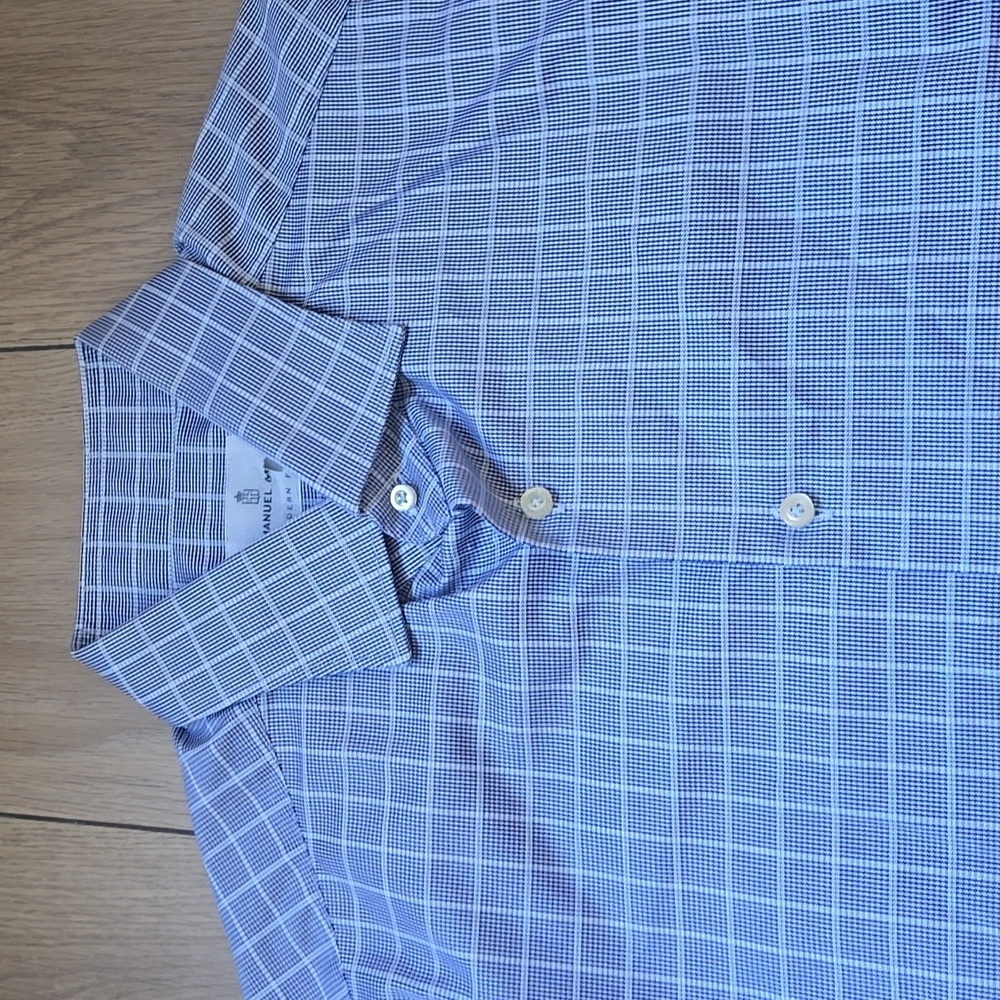 Emanuel Berg Modern Fit Check Shirt Sz 16"